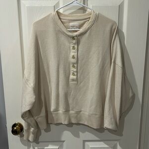 button down sweatshirt